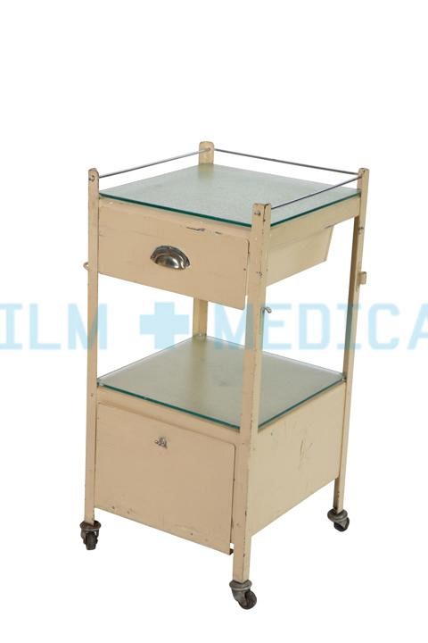 Trolley Square Cream with Drawers